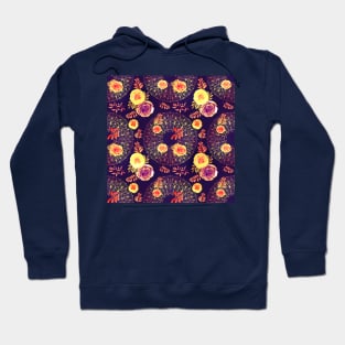 Spring Mandalas and Roses Bright Garden Hoodie